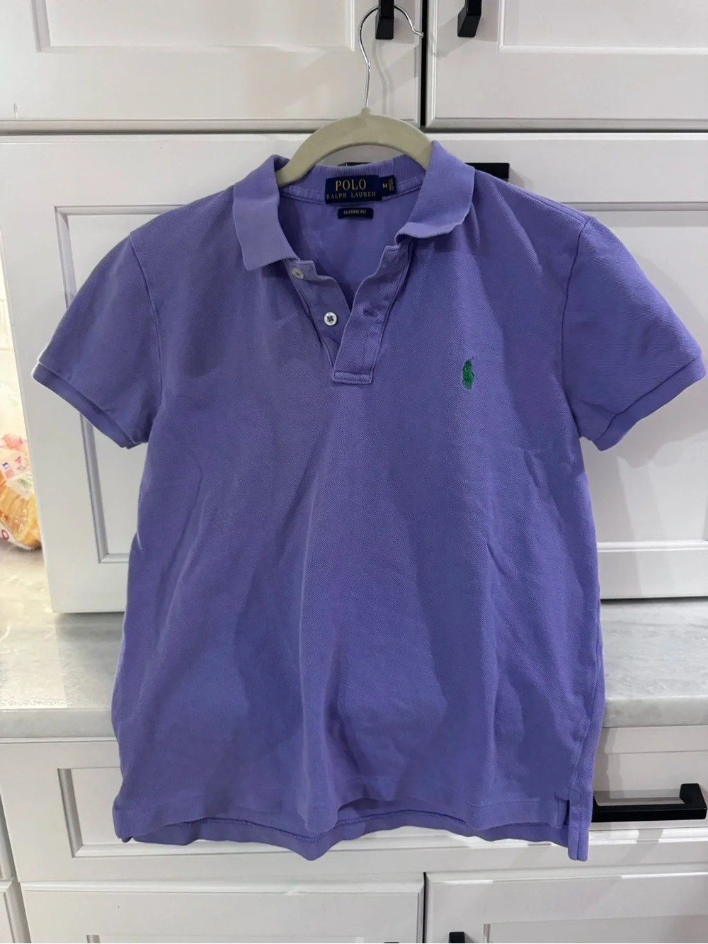Ralph Lauren Purple Short-Sleeve Polo with Green Pony